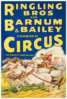 Appraisal: Ringling Brothers and Barnum Bailey Combined Circus Charioteers Illinois Lithography