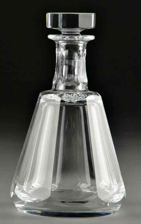 Appraisal: Baccarat Crystal DecanterOctagonal-shaped body and stopper '' H etched mark