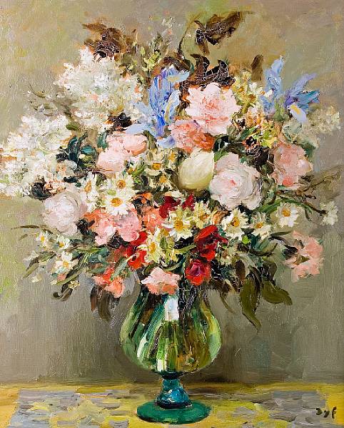 Appraisal: Marcel Dyf French - Grand vase de fleurs no c