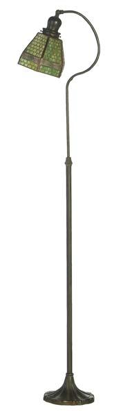 Appraisal: HANDEL Floor lamp with adjustable base the shade with leaded