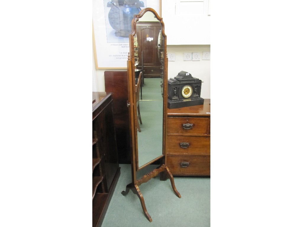 Appraisal: Mahogany cheval mirror