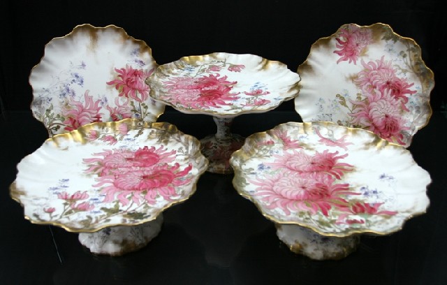 Appraisal: A Royal Doulton and Doulton Burslem fruit service with velum