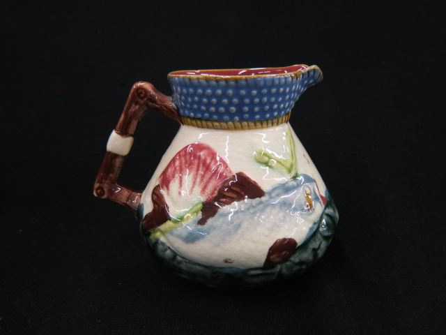 Appraisal: Majolica Pottery Creamer fish and aquatic sealife decor by Shorter