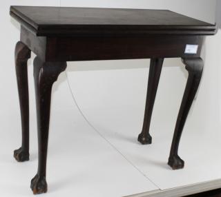 Appraisal: th c Chippendale mahogany ball and claw foot lift top