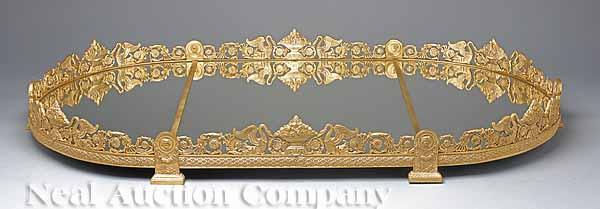 Appraisal: A Monumental Gilt Bronze Mirrored Plateau in the Empire Taste