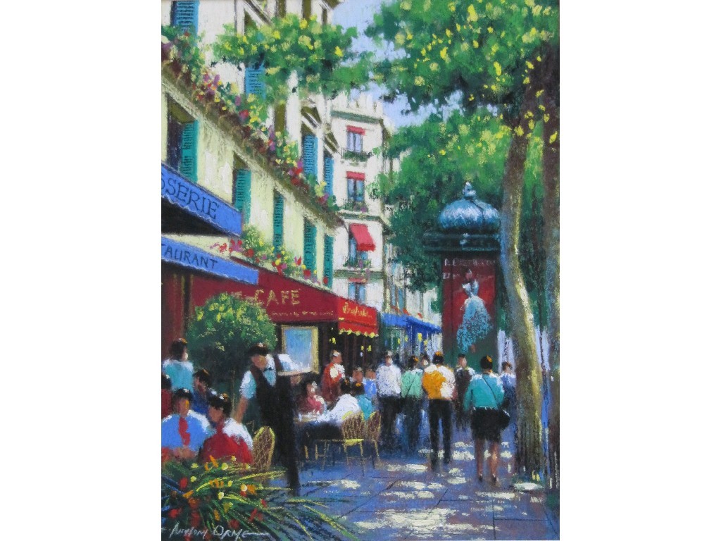 Appraisal: ANTHONY ORME Pastel Parisian street scene signed x