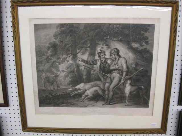 Appraisal: th Century Steel Engraving ShakespeareScene ''King Henry the Sixth'' hunt