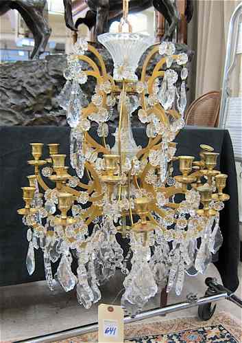 Appraisal: LOUIS XV STYLE CANDLESTICK CHANDELIER French early th century the