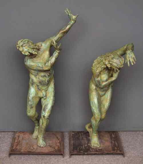 Appraisal: After Javier Marin born - Mexico - Pair of verdigris