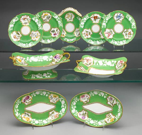 Appraisal: A Spode porcelain part dessert service early th century The