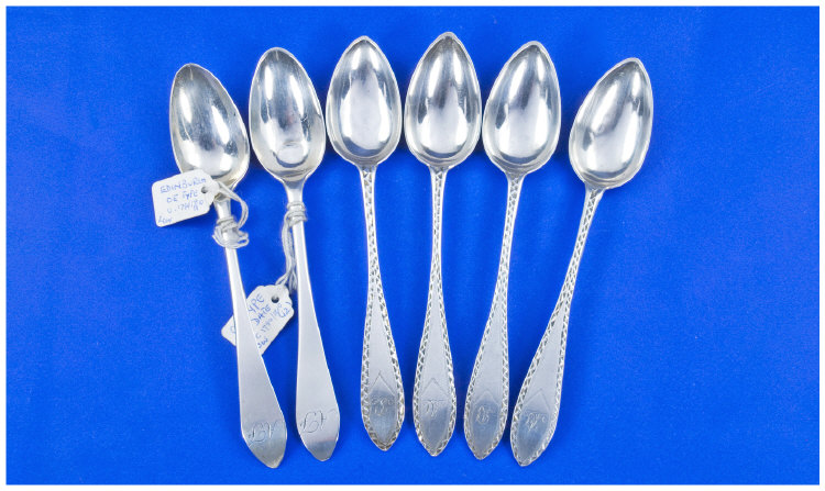 Appraisal: George Scottish Tea-Spoons in total by Alex Spence Oe Type