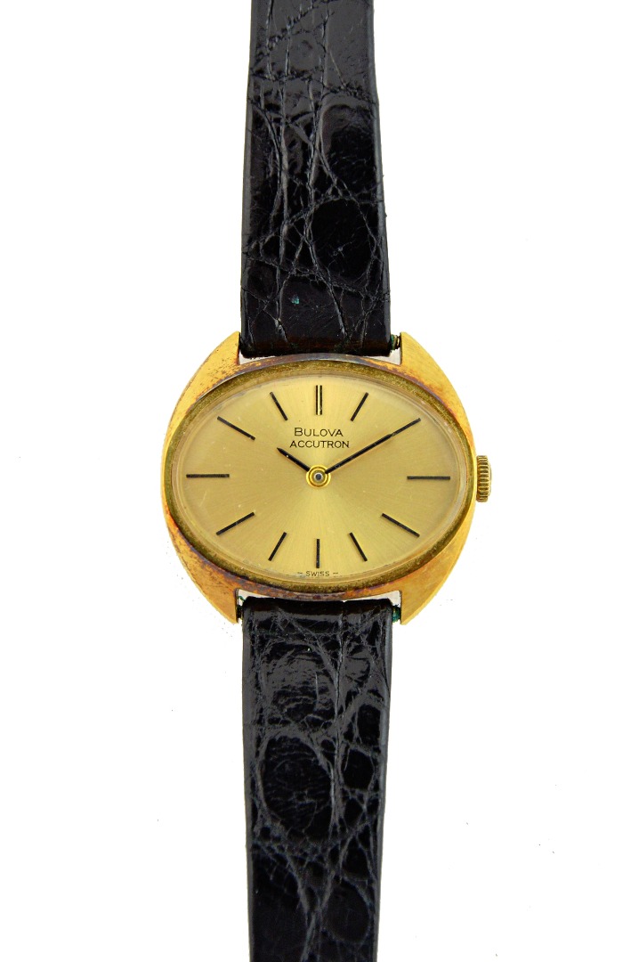 Appraisal: A s Bulova Accutron ct yellow gold lady's quartz wristwatch