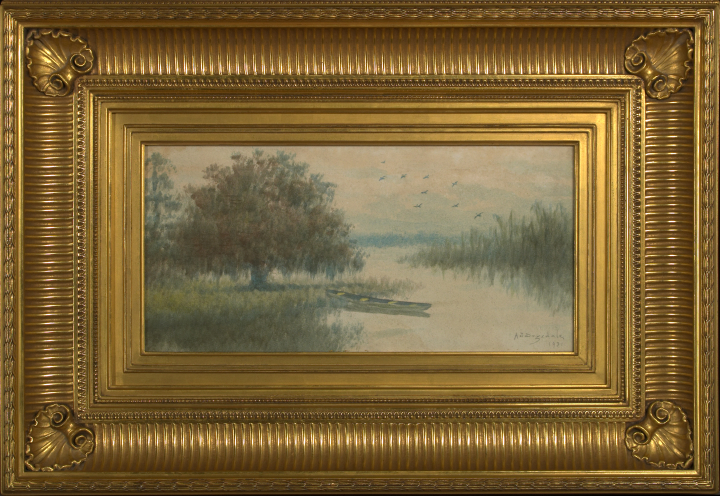 Appraisal: Alexander John Drysdale American New Orleans - Pirogue on the