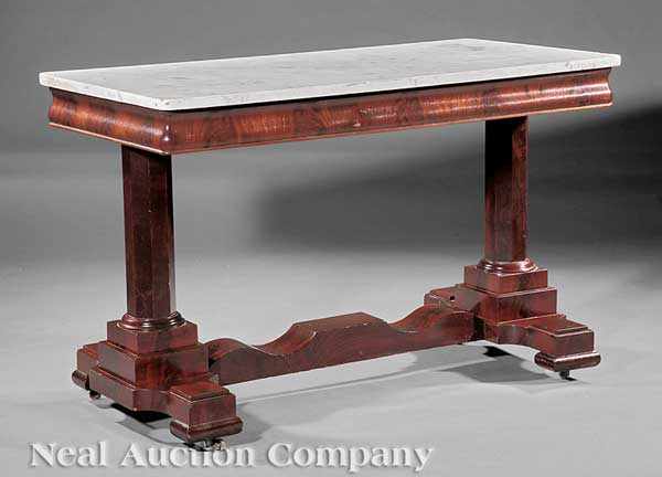 Appraisal: An American Classical Carved Mahogany Sofa Table early th c