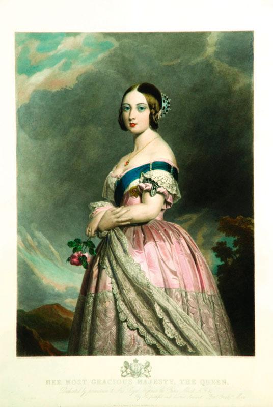 Appraisal: Francois Forster - Queen Victoria After Winterhalter Engraving x in