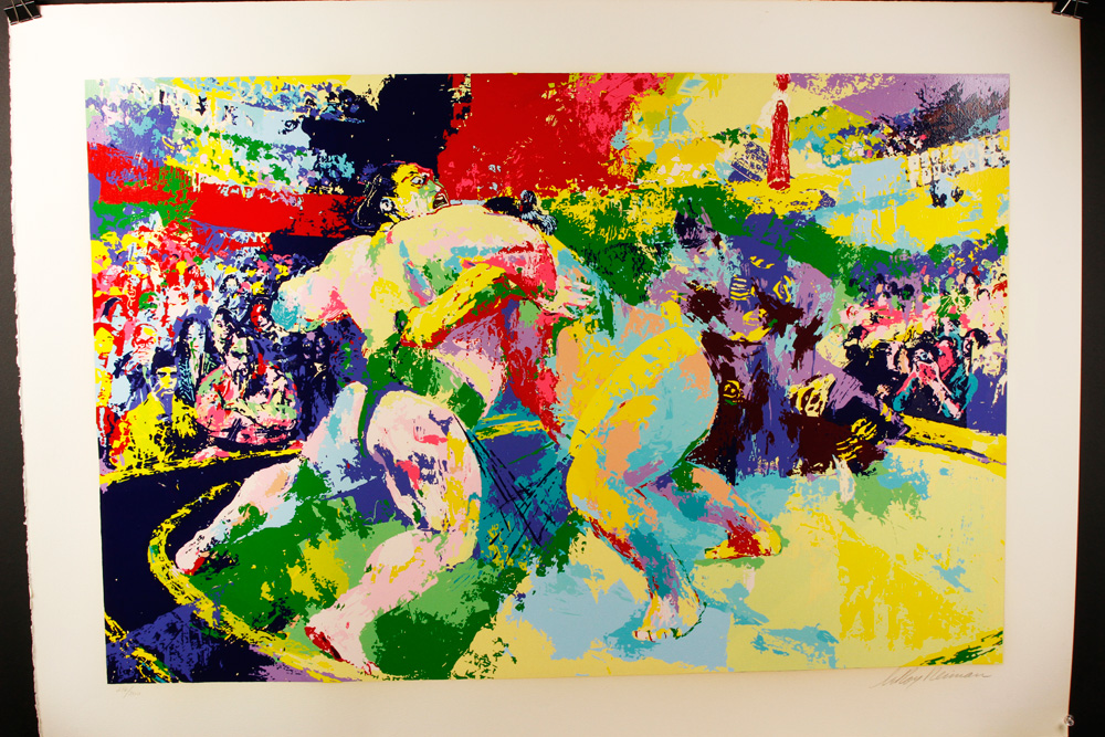 Appraisal: - Neiman Wrestlers Lithograph Leroy Neiman American - Wrestlers lithograph