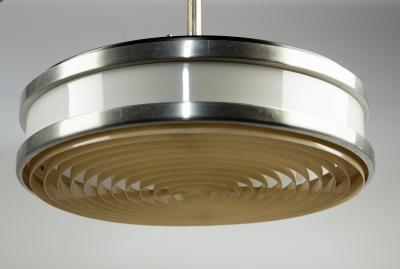 Appraisal: Stilnovo Italian s A circular pendant lamp of cylinder form