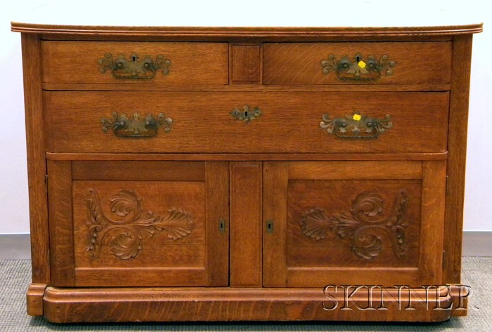 Appraisal: Late Victorian Carved Oak Sideboard