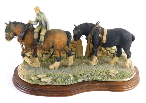 Appraisal: A Border Fine Arts figure group figure and heavy horses