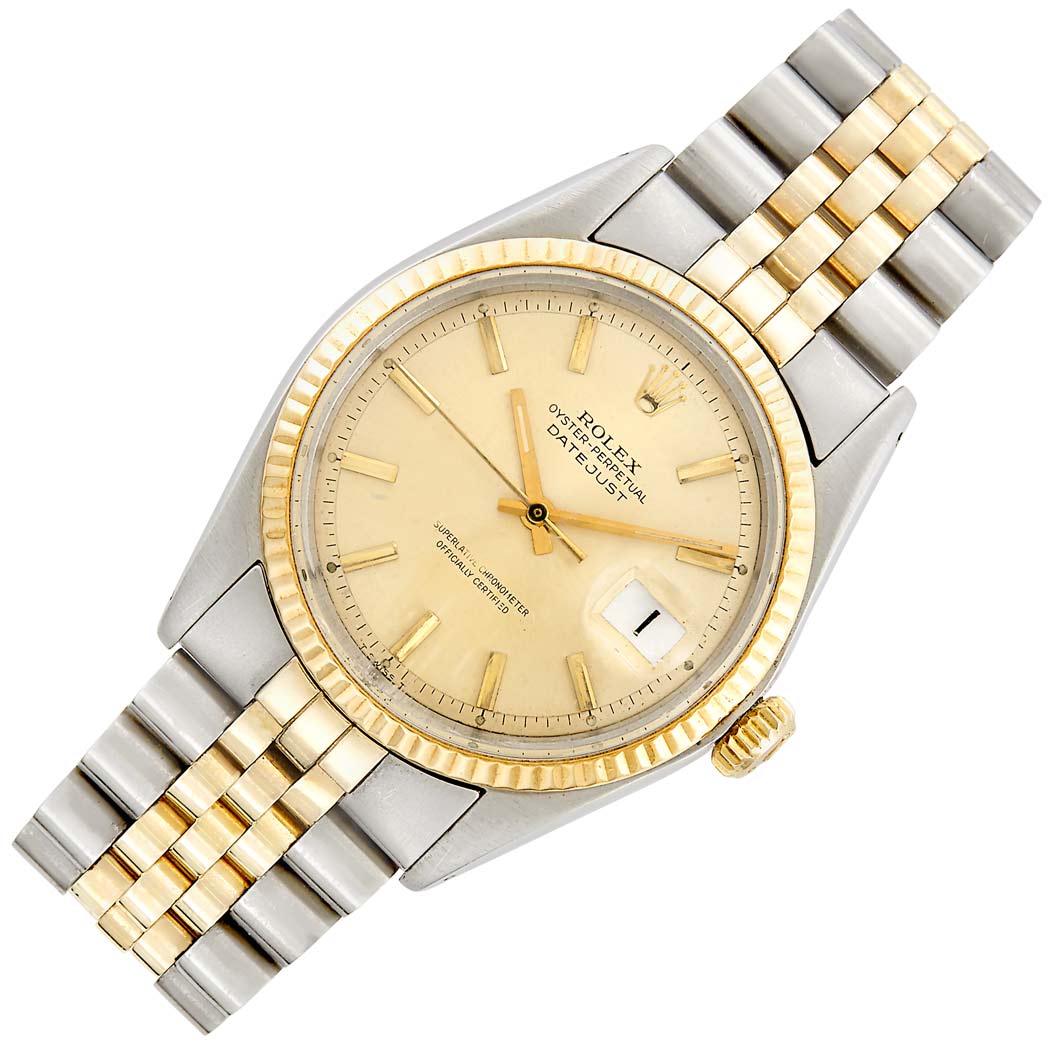 Appraisal: Gentleman's Stainless Steel and Gold Wristwatch Rolex Ref kt automatic