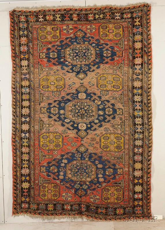 Appraisal: Soumak Carpet Northeast Caucasus late th century small rewoven spots