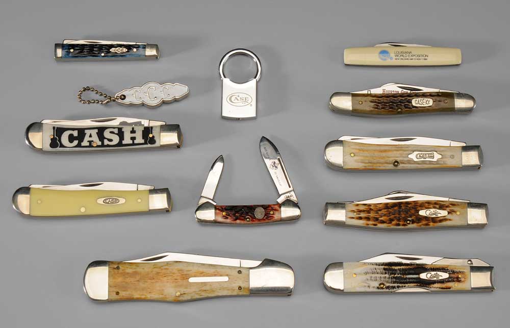 Appraisal: Eleven Case Pocket Knives Annual Club Knife Johnny Cash Commemorative