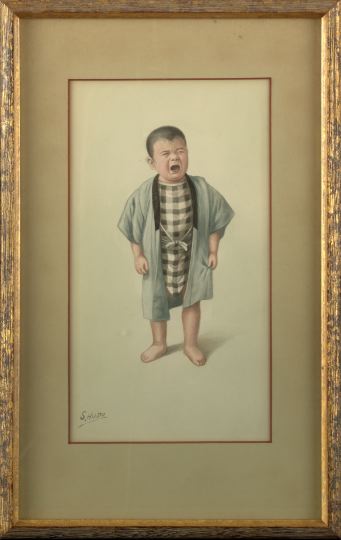 Appraisal: Suite of Four Framed Japanese Watercolors second quarter th century