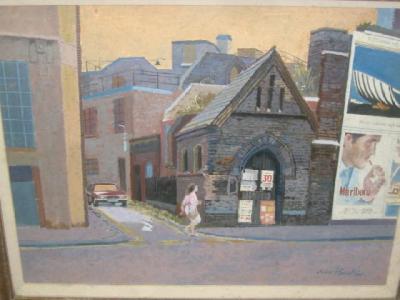 Appraisal: JOHN HESELTINE fl 's - Northern Street Scene with Figure