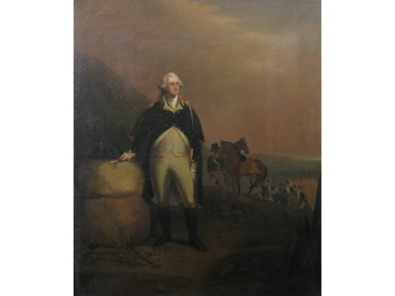 Appraisal: Alvan Fisher MA - George Washington oil on canvas purportedly