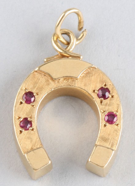 Appraisal: K four mm round rubies gold weight grams S