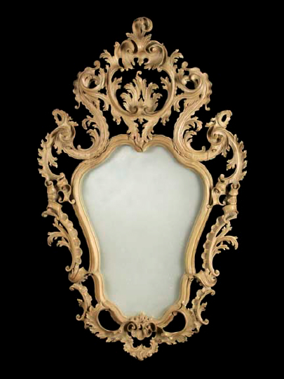 Appraisal: Attractive Rococo Carved Limewood Looking Glass third quarter th century