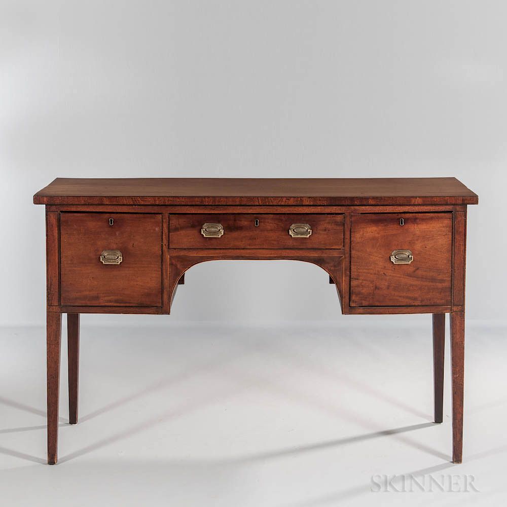 Appraisal: Georgian Mahogany and Mahogany-veneered Sideboard Georgian Mahogany and Mahogany-veneered Sideboard