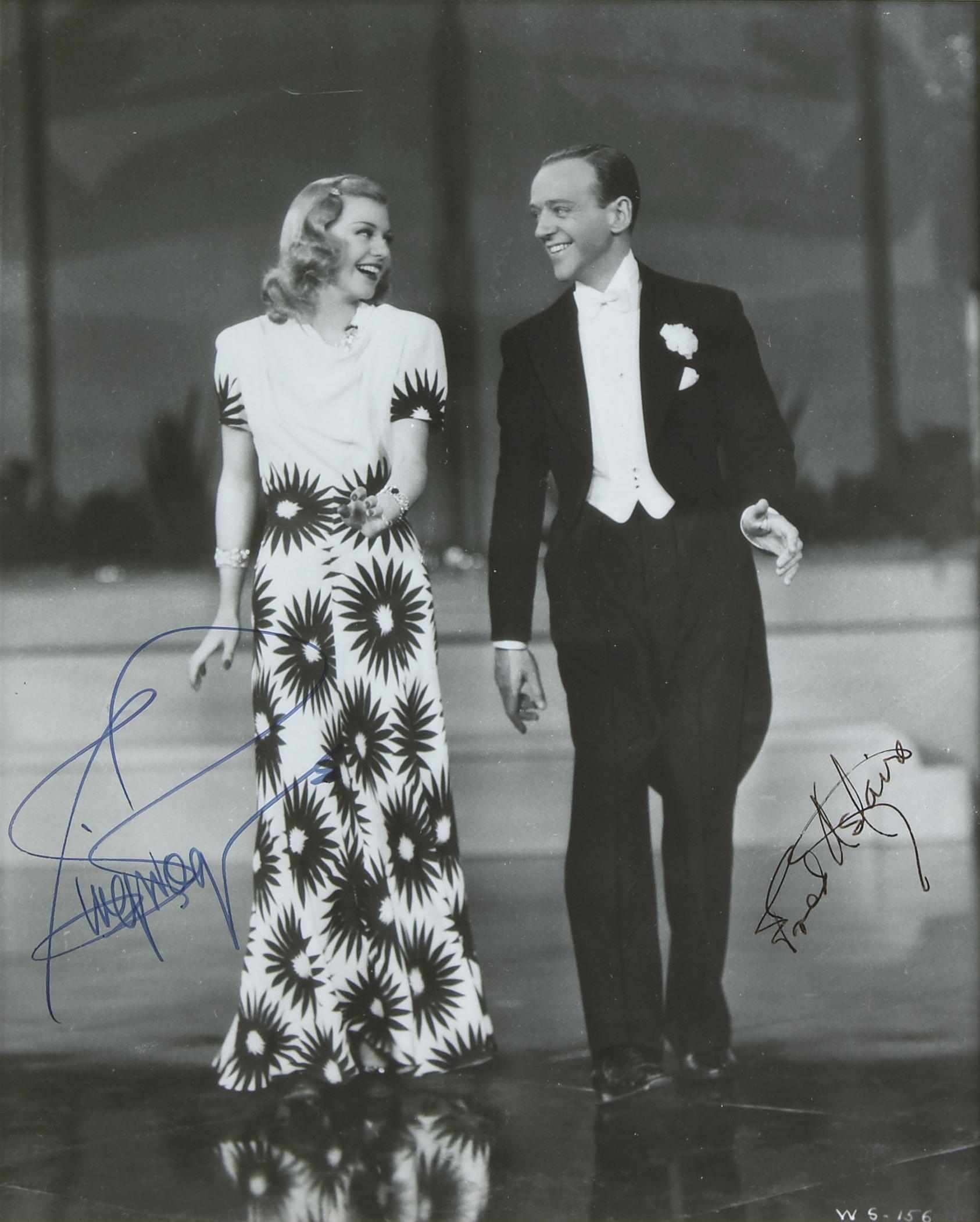 Appraisal: ASTAIRE ROGERS Photograph Signed ''Fred Astaire'' and ''Ginger Rogers'' by