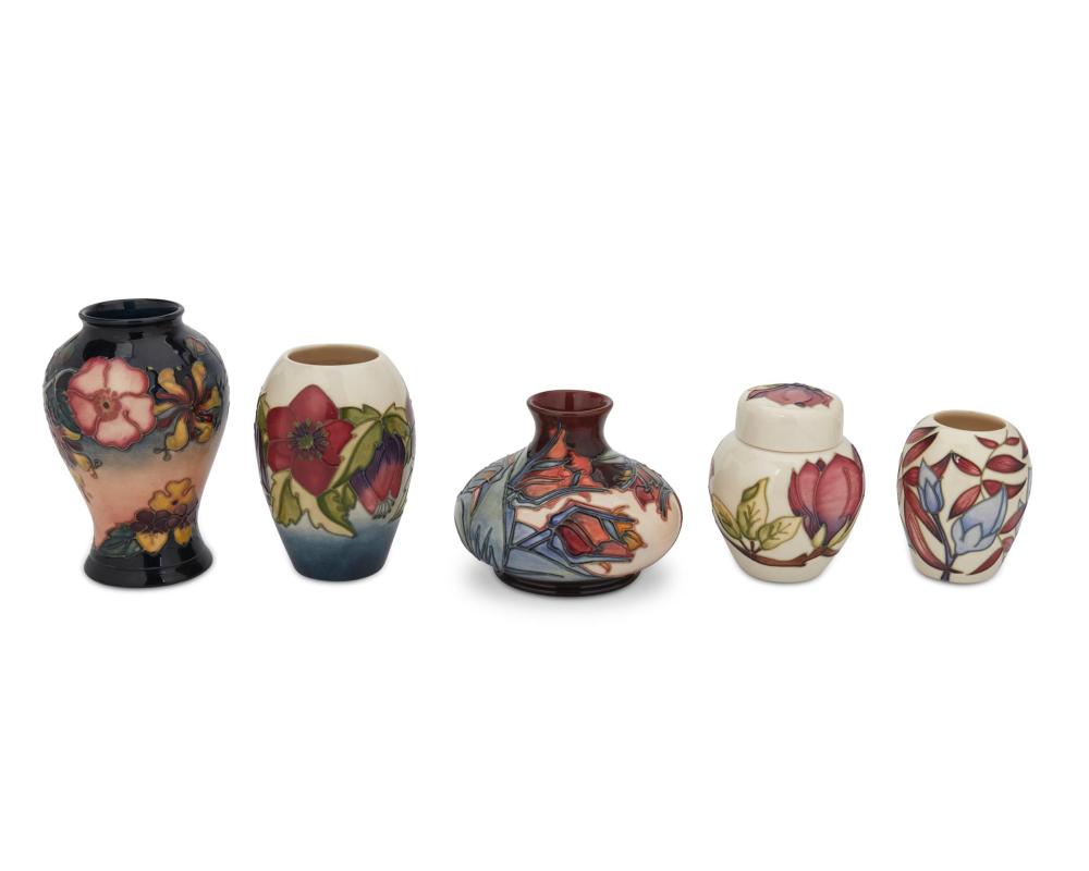 Appraisal: A group of Moorcroft pottery vases Late th early st