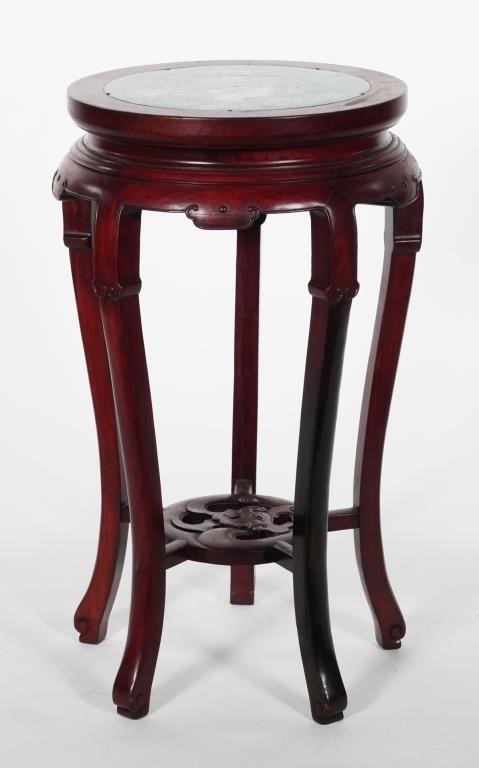 Appraisal: Vintage carved rosewood or mahogany plant stand or side table