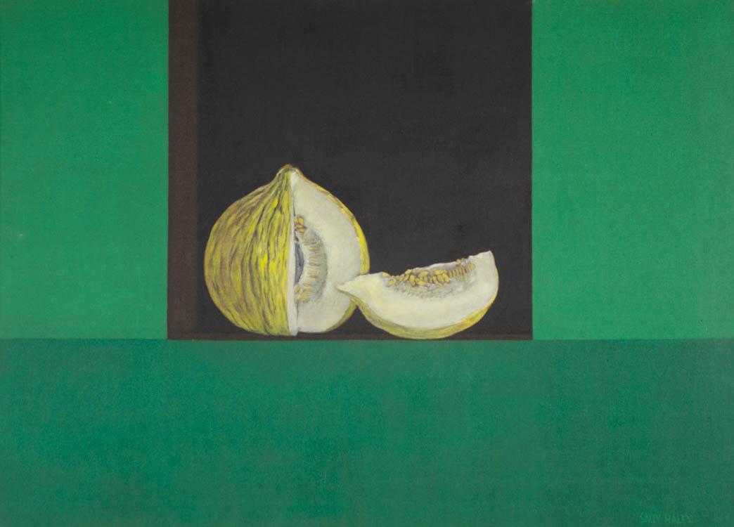 Appraisal: SALLY HALEY ACRYLIC ON CANVAS Oregon - Cut Melon circa