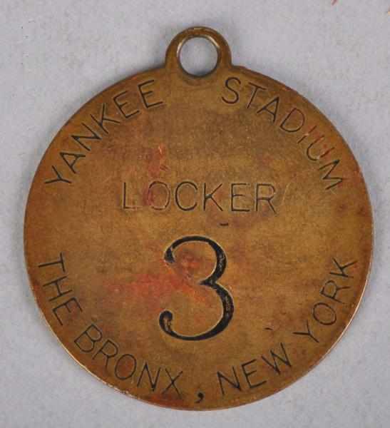 Appraisal: Original Babe Ruth Brass Locker Tag Description Circa Marked Babe