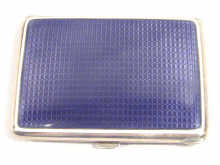 Appraisal: A German standard silver and guilloche enamel cigarette case cm