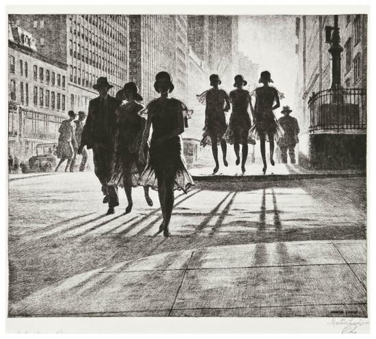 Appraisal: Martin Lewis - Shadow Dance M Drypoint signed 'Martin Lewis--P