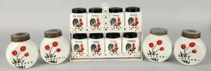 Appraisal: Lot of Range Spice Salt and Pepper Sets Description s