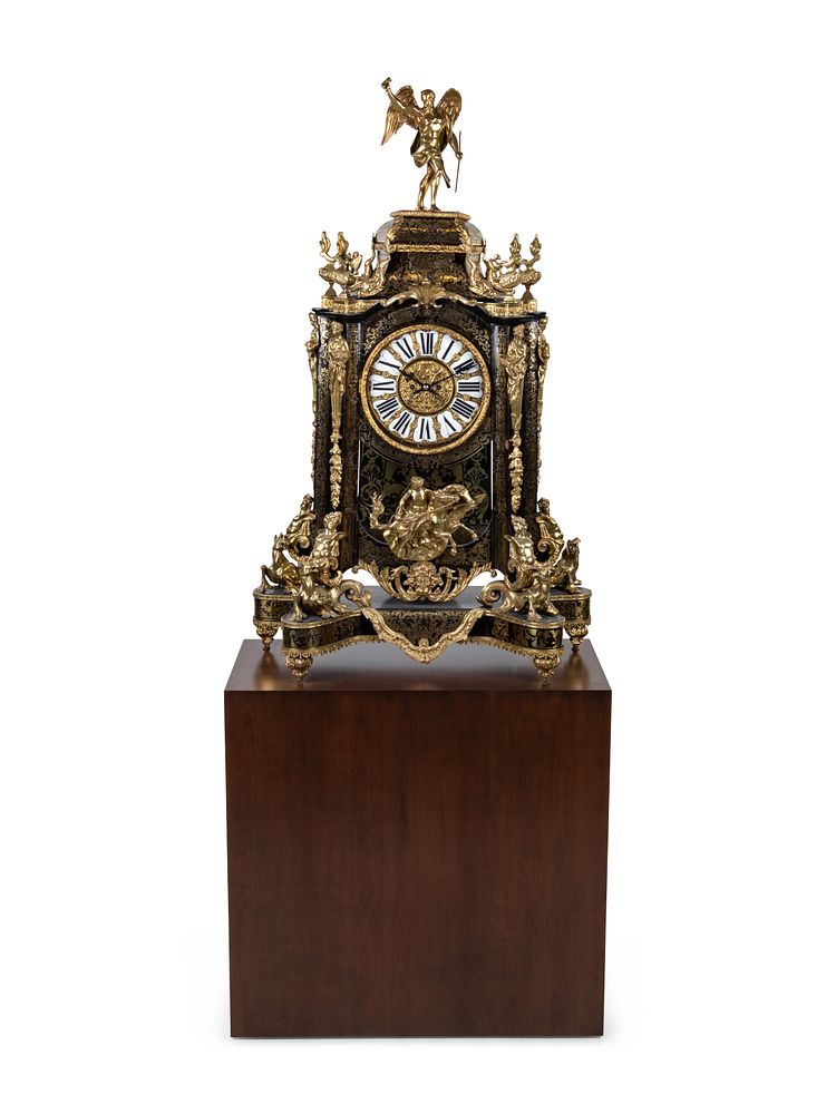 Appraisal: A Louis XV Style Boulle Marquetry Bracket Clock A Louis