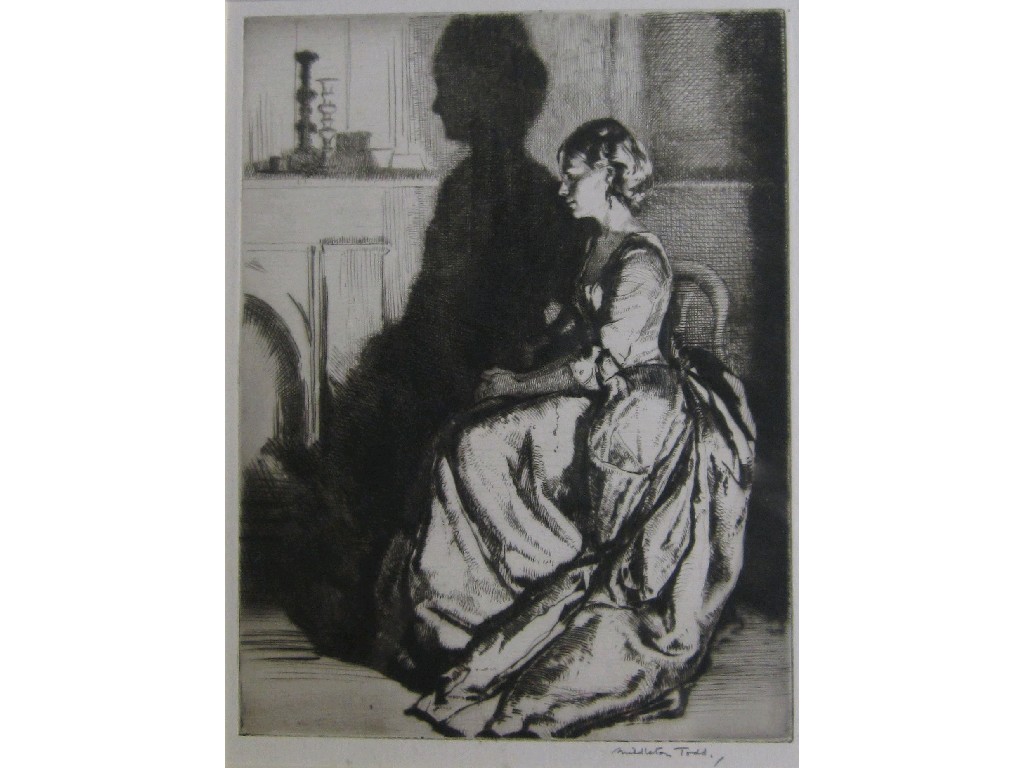 Appraisal: ARTHUR RALPH MIDDLETON TODD RA RE - Etching 'The Silhouette'