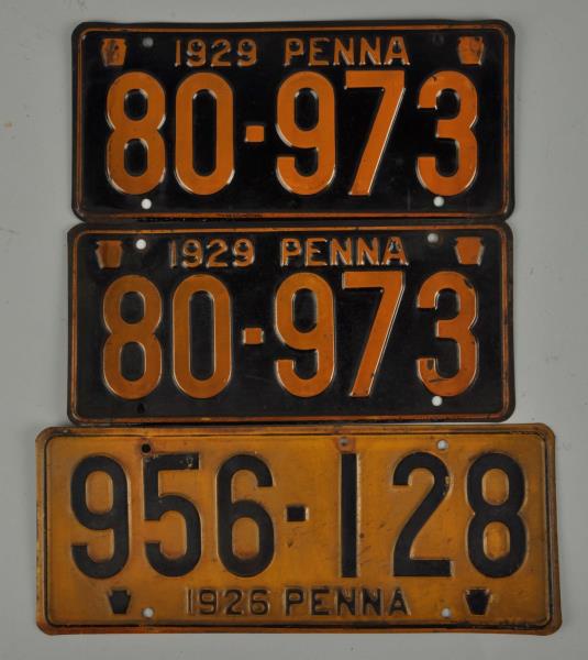 Appraisal: Lot Of Pennsylvania License Plates Featured in this lot is