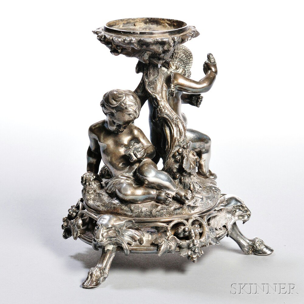 Appraisal: Christofle Silver-plated Centerpiece Stand Paris late th century numbered to