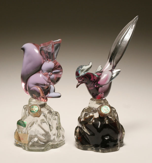 Appraisal: Murano glass figural bottles created for and exported by Luxardo