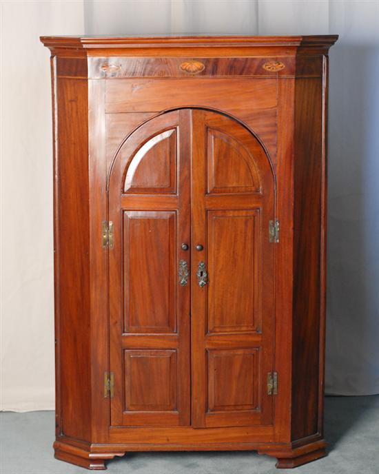 Appraisal: A L th E th C Diminutive English Corner Cupboard