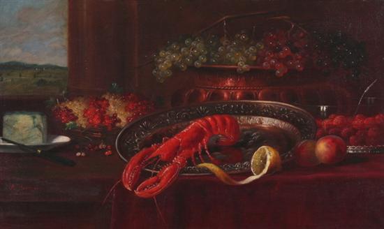 Appraisal: REGINALD BATHURST BIRCH English - STILL LIFE WITH LOBSTER AND