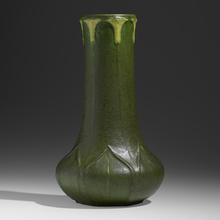 Appraisal: Ruth Erickson for Grueby Faience Company TALL VASE WITH LILIES