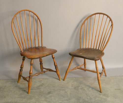 Appraisal: Three windsor side chairs early th c