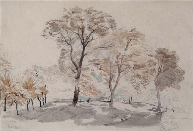 Appraisal: ATTRIBUTED TO PAUL NASH - - Landscape with Trees signed